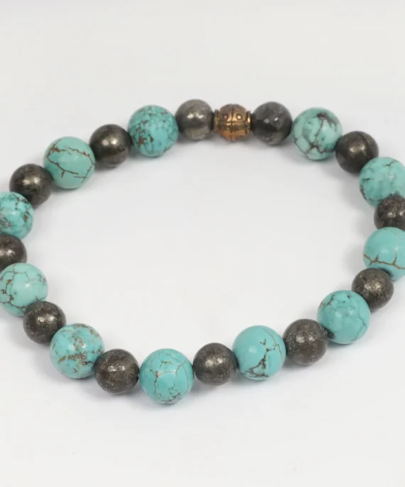 Firoza & Pyrite Bracelet
