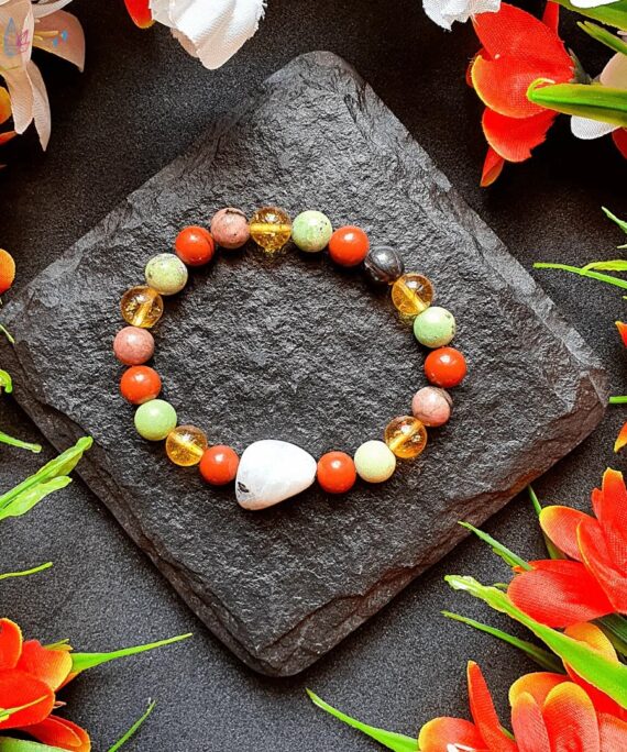 Cancer Zodiac/ Birth Stone Bracelet